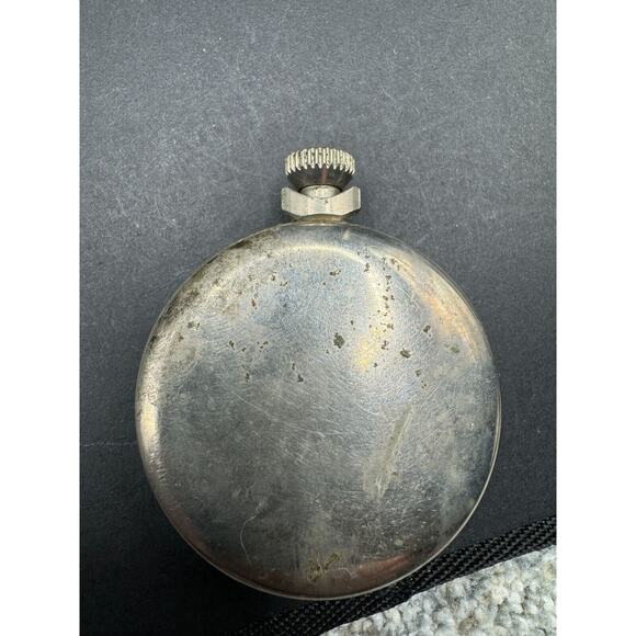 Vintage Endura Tuffy 1960\'s Manual Wind Pocket Watch Silver Tone Parts Or Repair main image 7